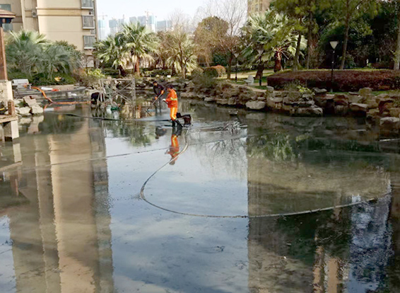 连平景观池淤泥清理